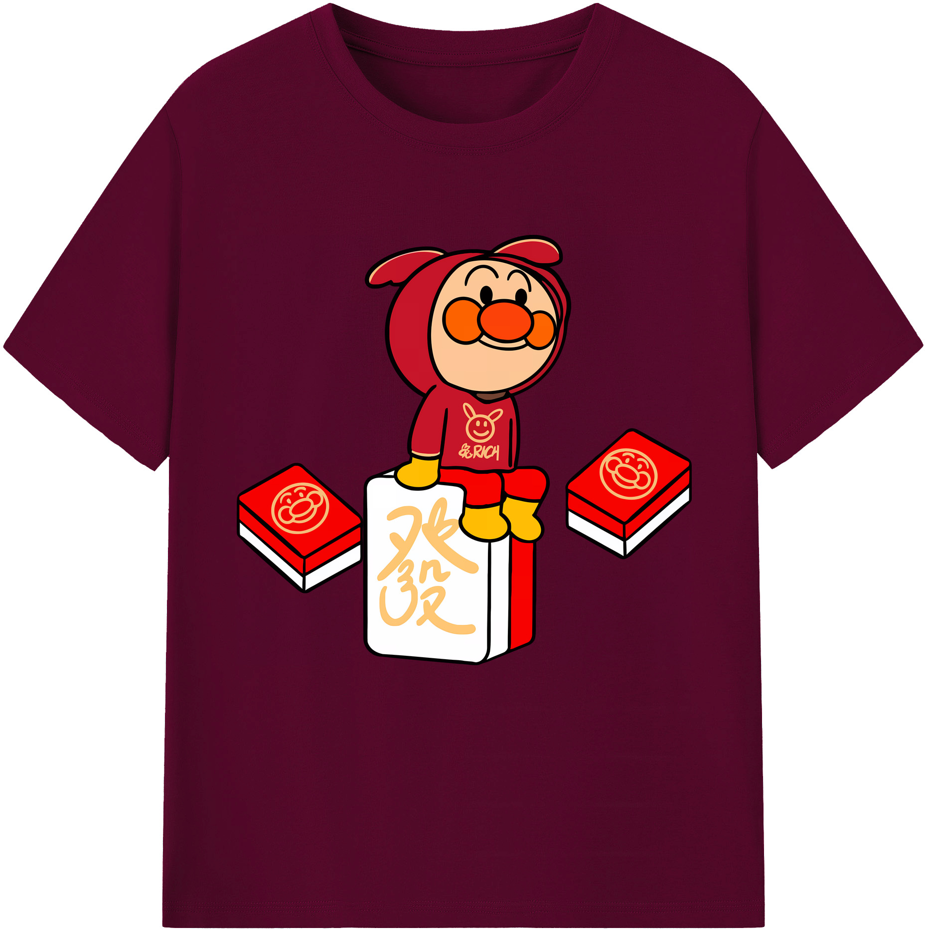 （画像用） アンパンマン Anpanman レディースカジュアルプリントTシャツ（綿100％）